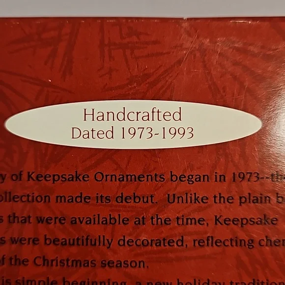 Hallmark Anniversary Edition 20 years of Keepsake Onaments Tannenbaum's Dept. 93 - Picture 4 of 10